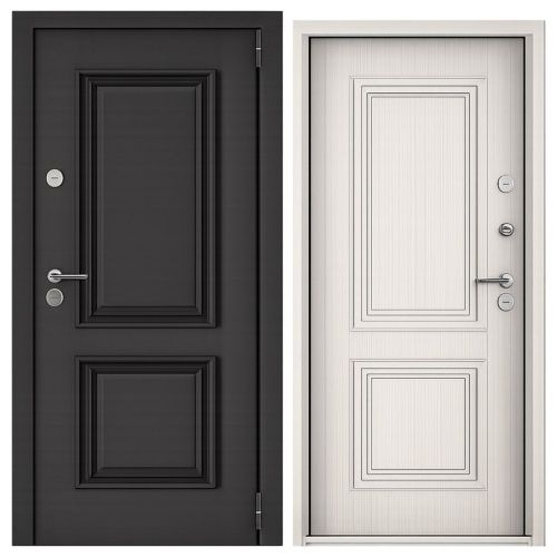 Дверь TOREX АРКТИК ЛТ МП н. Темно-серый букле графит FLN-2, вн. Лиственница белая ALT-27